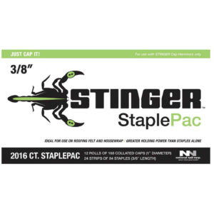 3/8" Staplepac w/caps, 2,016/BX 6BX/CT, Stinger