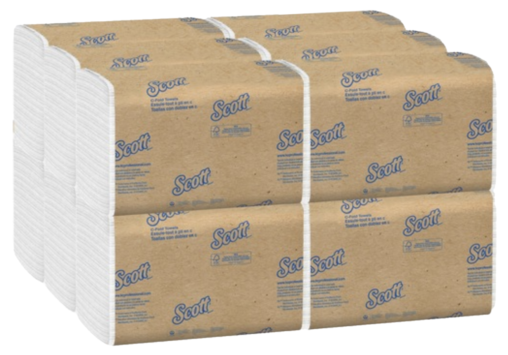Scott Essential C Fold Paper Towels with Fast-Drying Absorbency Pockets