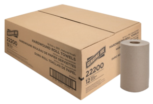 Genuine Joe Embossed Hardwound Roll Towels - Natural