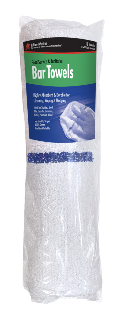 Blue Striped Bar Towels