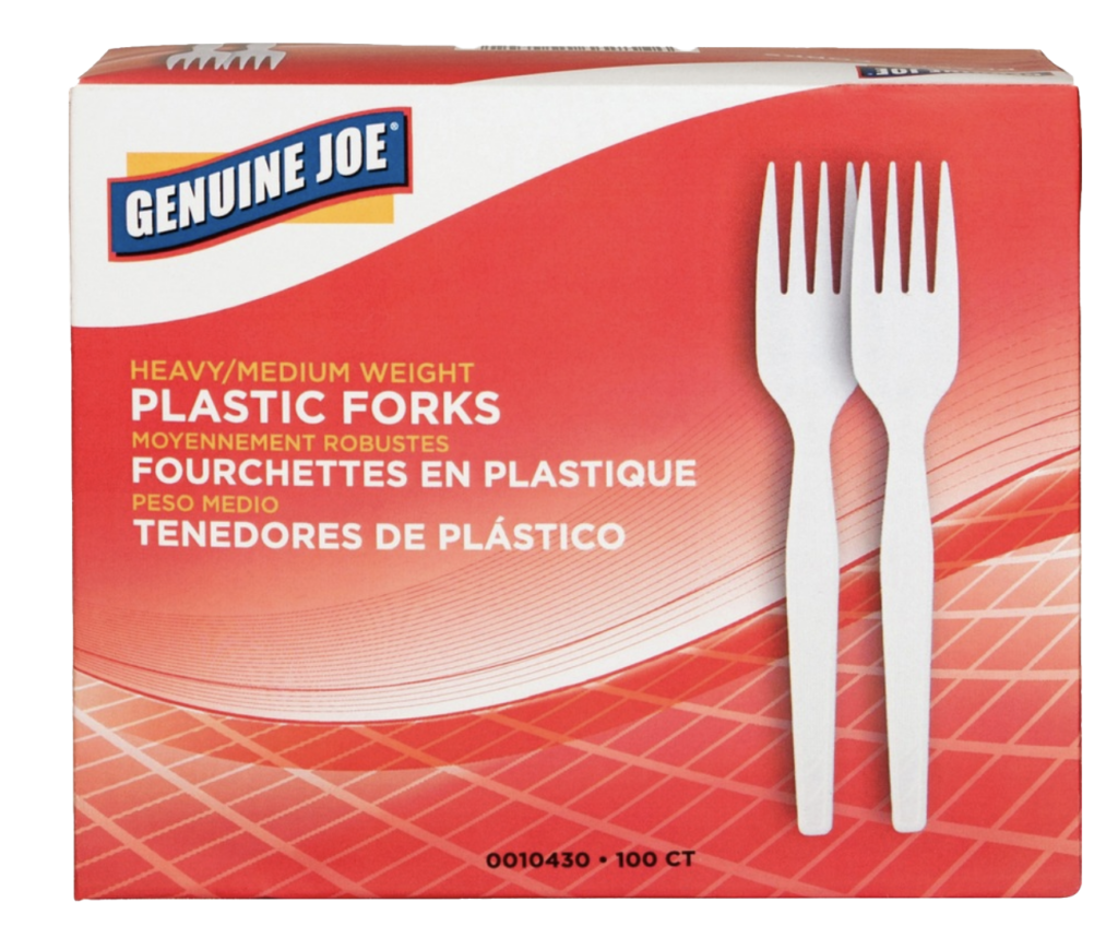 Genuine Joe Heavyweight White Plastic Forks